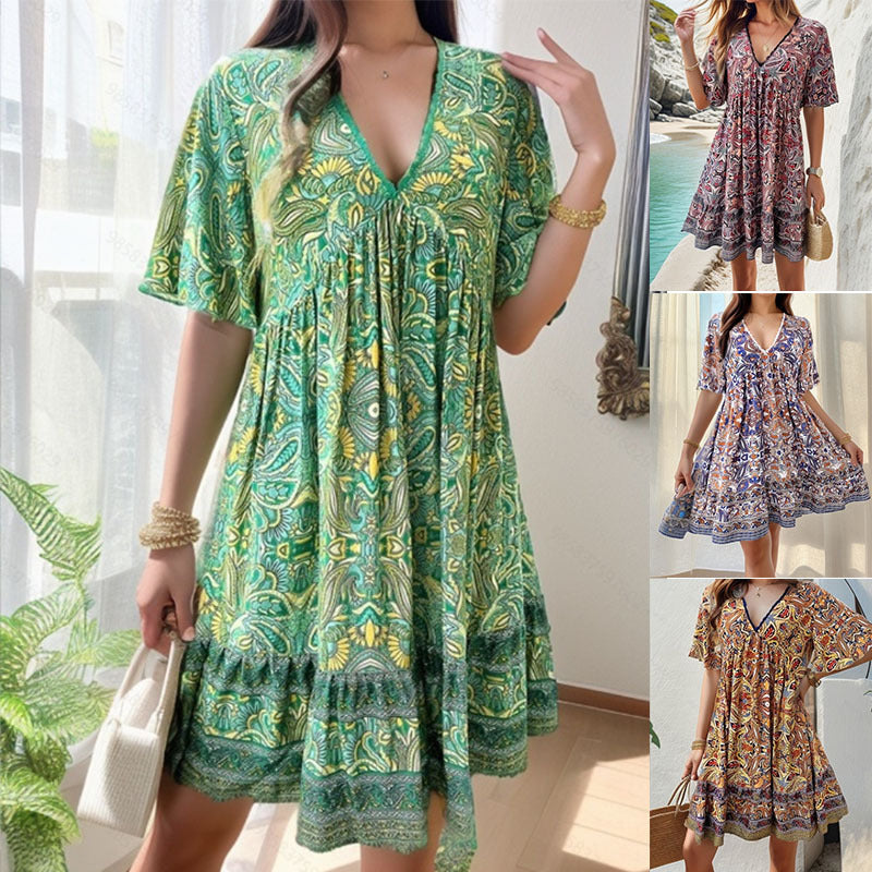 VivaMuse Printed Day Dress