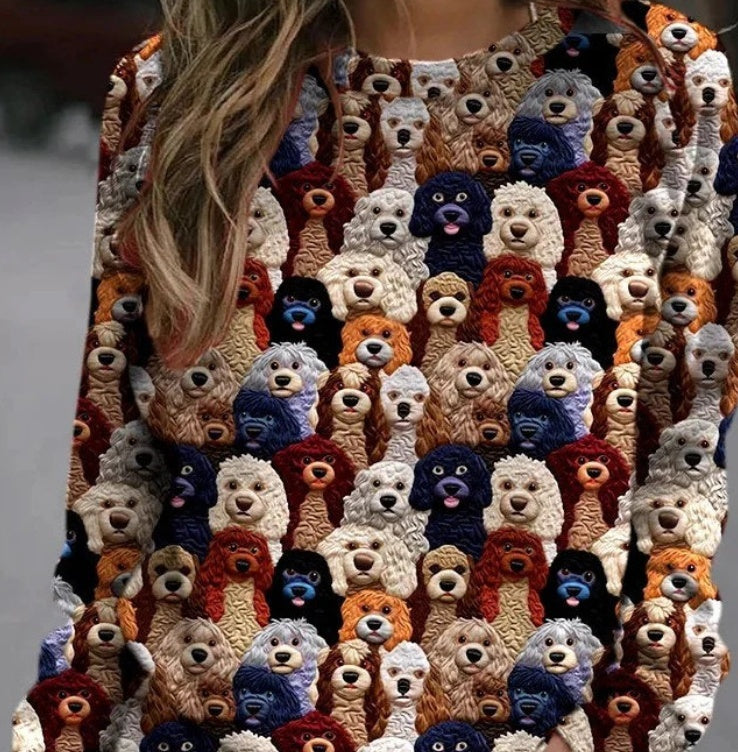 EuroChic Printed Plus Sweater