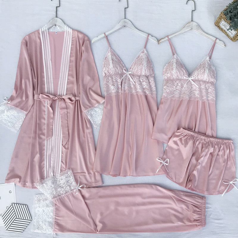 Spring and summer ice silk women's pajamas