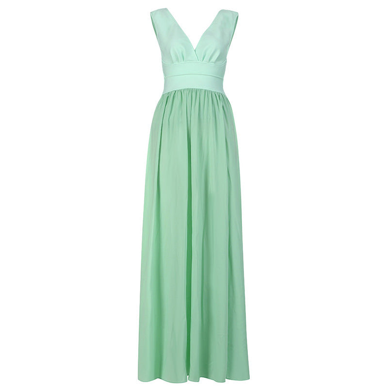 Fashion Women's Silk Dress Bohemian Ramie