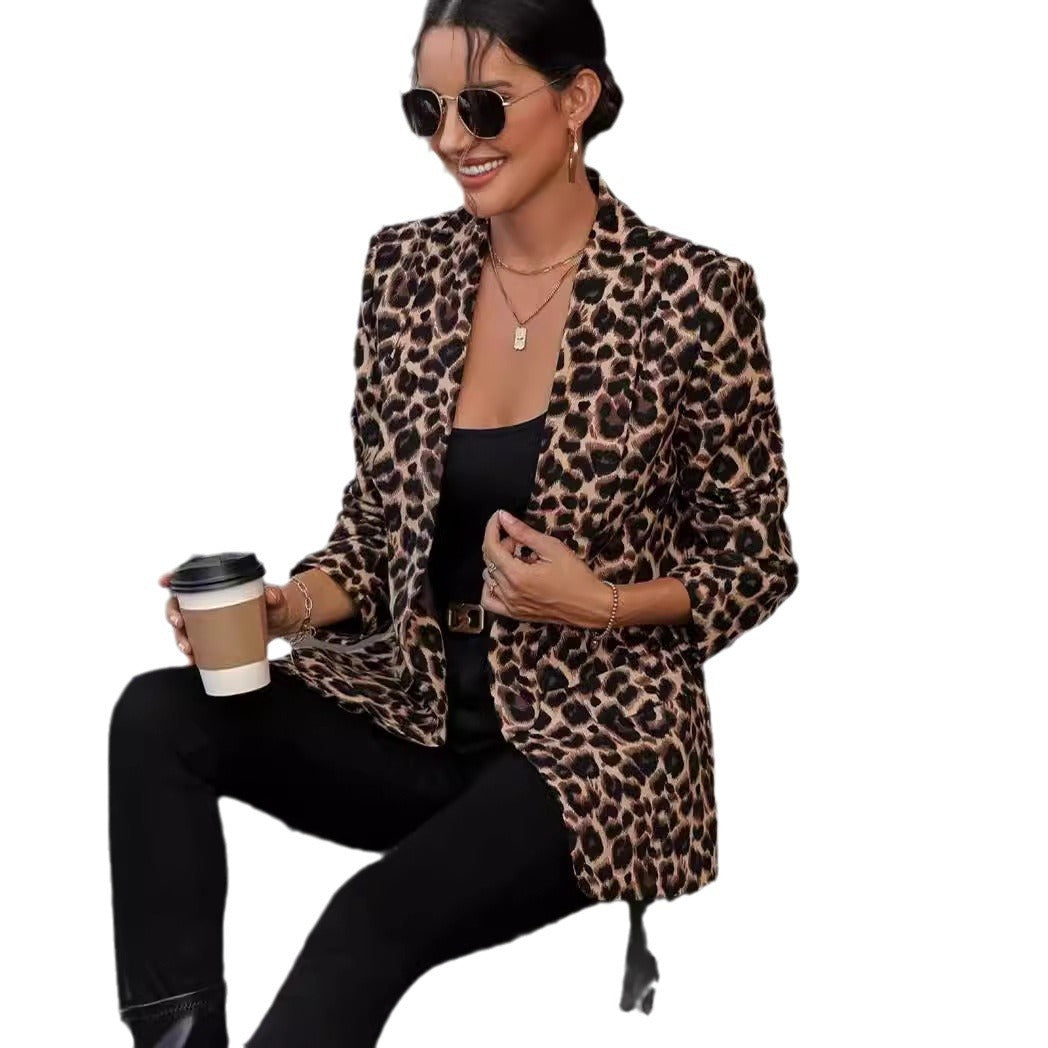 FierceEdge Leopard Blazer