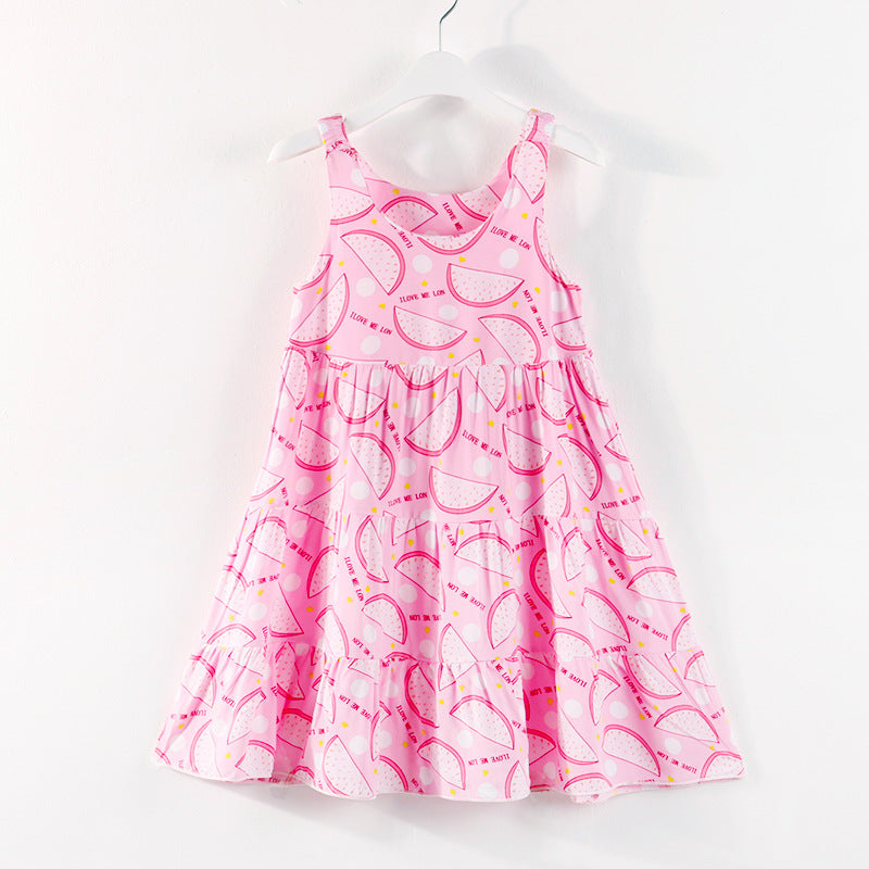 Cotton silk children's foreign style skirt