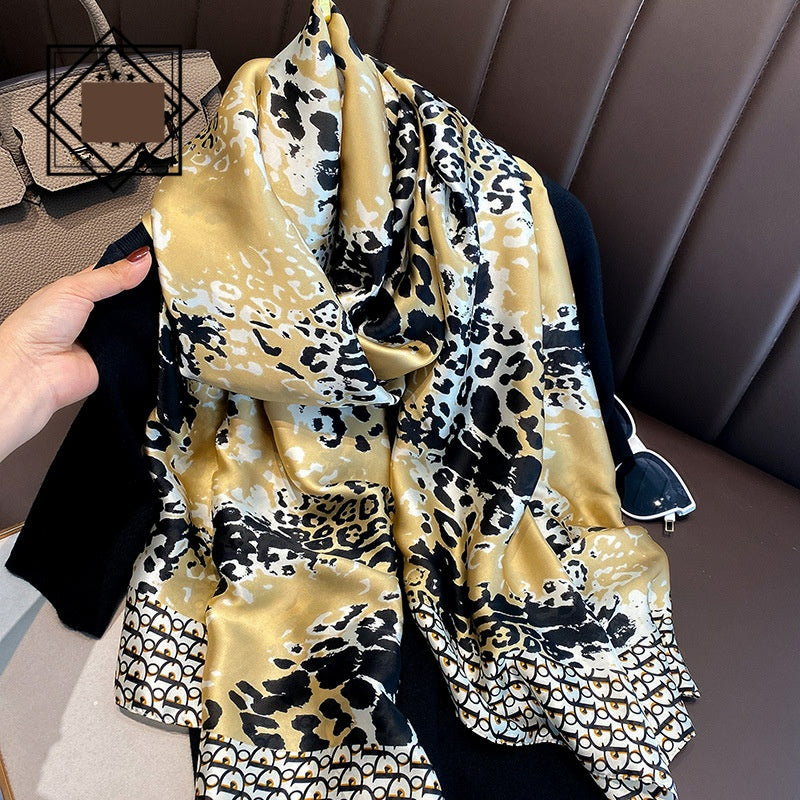 Summer Silk Women's Thin Section Fashion Lengthened Scarf Shawl