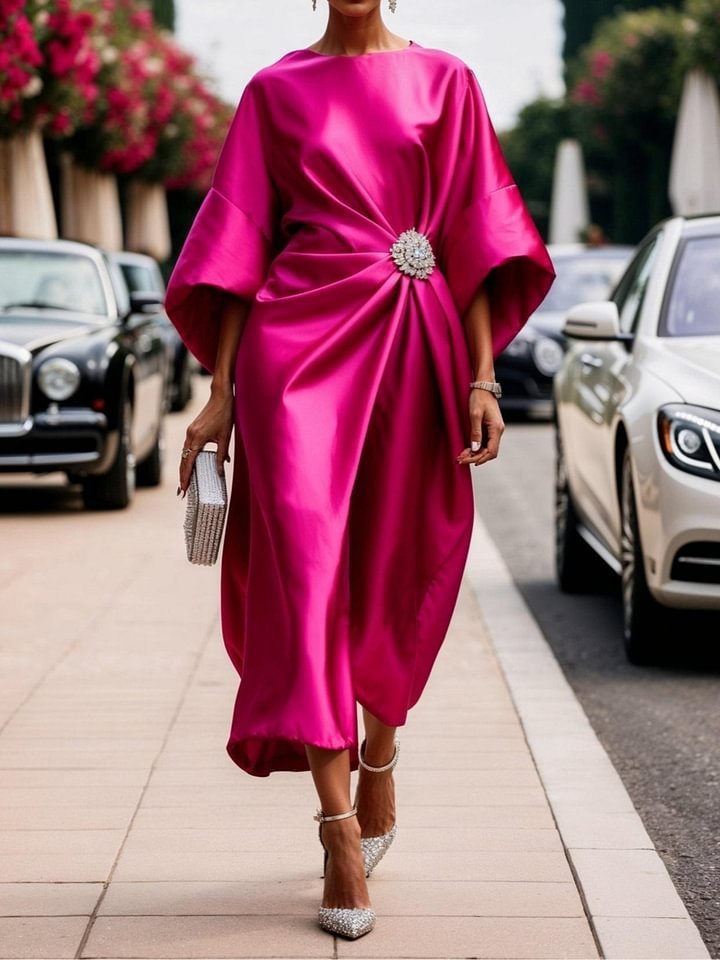 Roselle Pearl Satin Dress