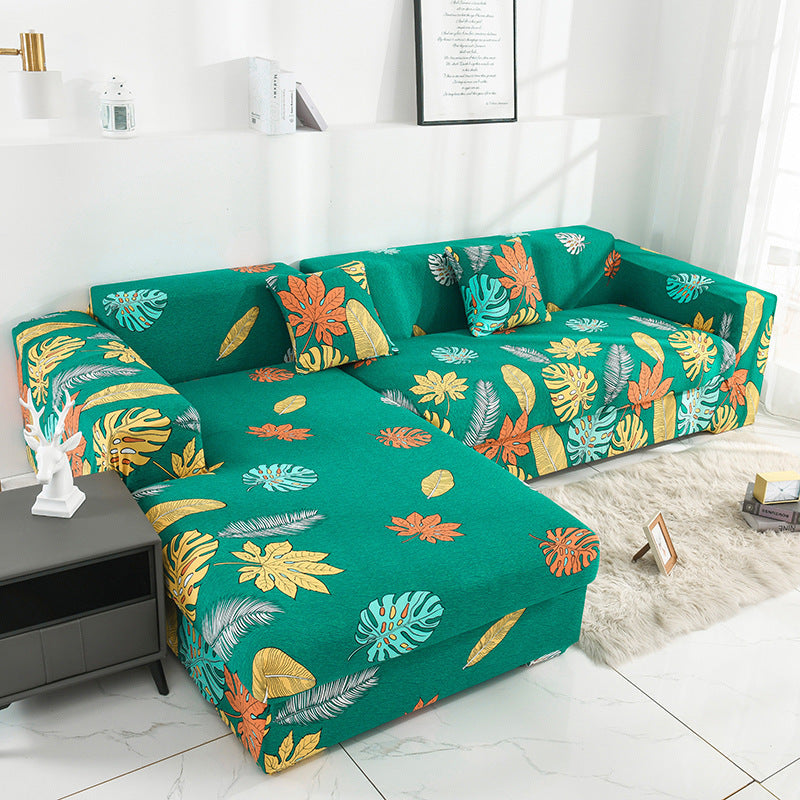Printed all-inclusive milk silk sofa cover