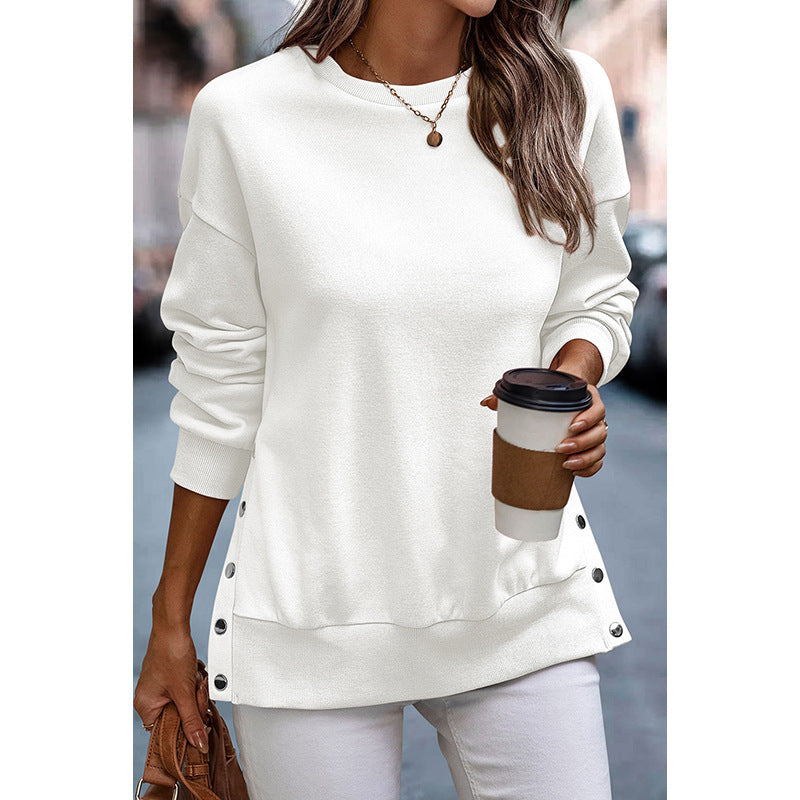 EaseLuxe Relaxed Slit Pullover