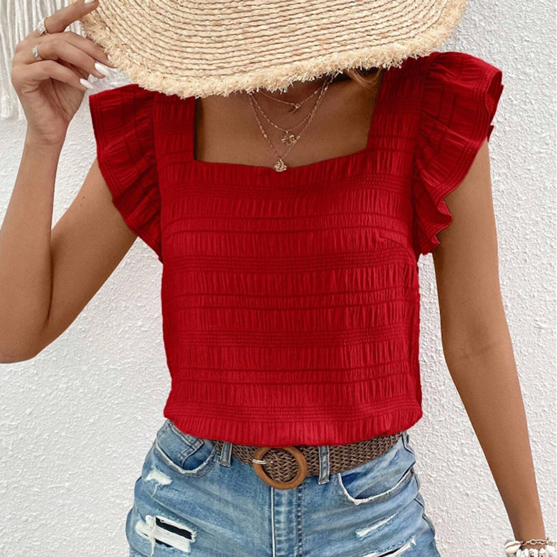 Solavie Ruffle Charm Top