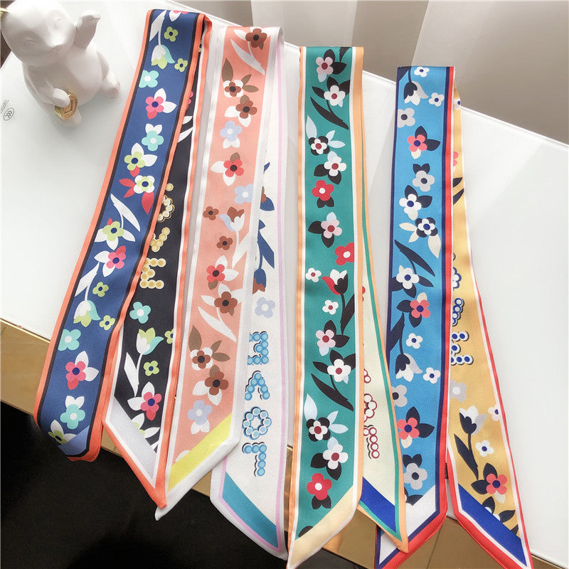 Spring and autumn long silk scarf