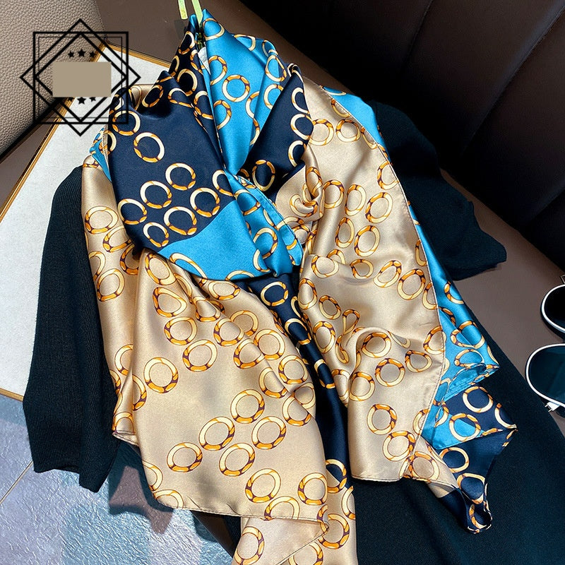 Summer Silk Women's Thin Section Fashion Lengthened Scarf Shawl