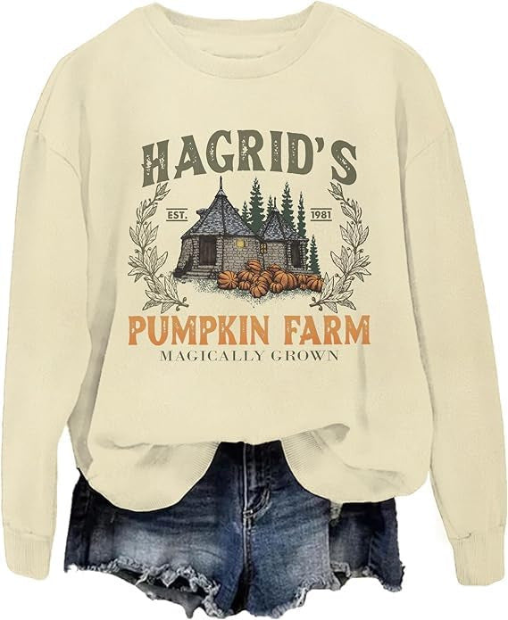 PumpkinCharm Digital Print Sweater