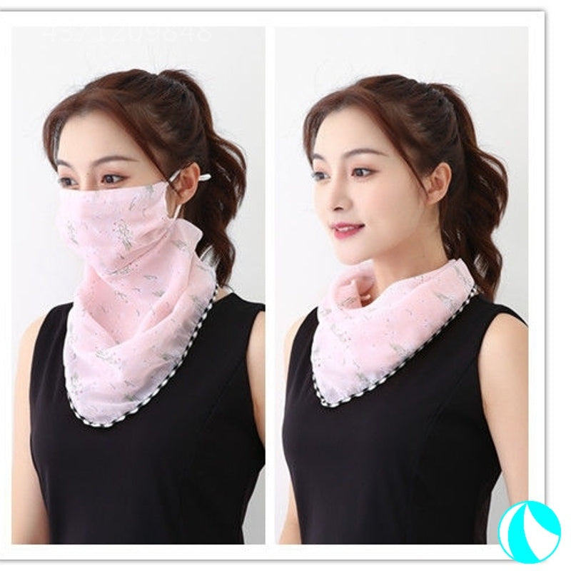 Women's UV protection summer shading silk scarf