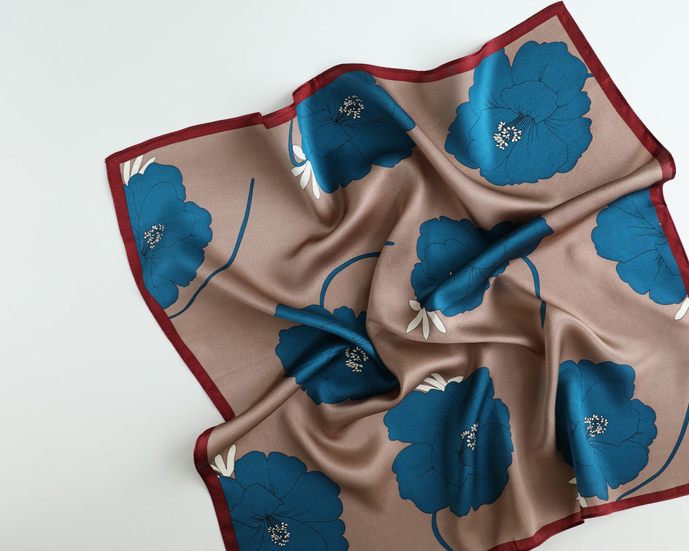 Decoration flower silk scarf