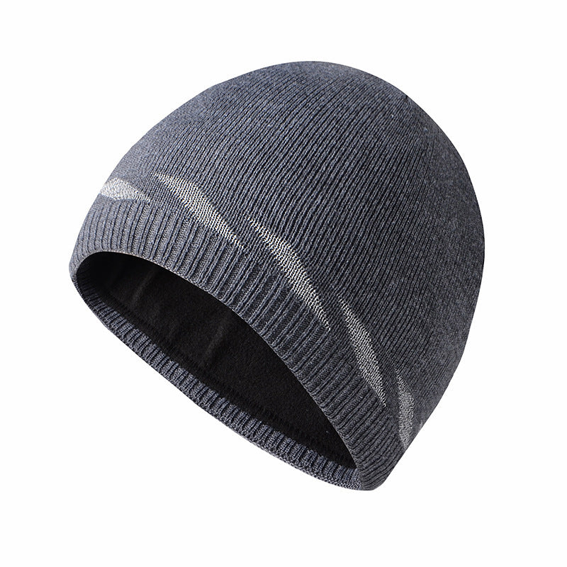 Reflective silk knitted hat