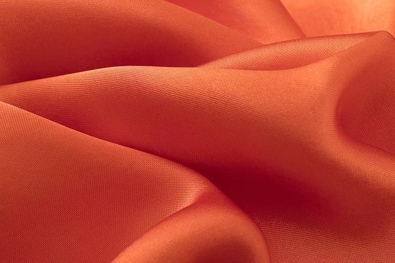 Women's Fashion Pleated Embellished Silk Satin Textured Dress