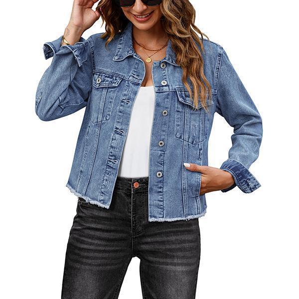 Eterna Embossed Denim Luxe Jacket