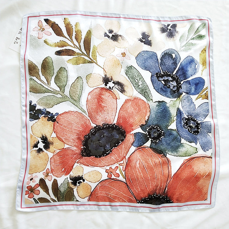 Vintage small silk scarf