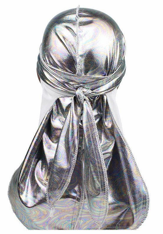 Bright color embroidered silk long tail scarf