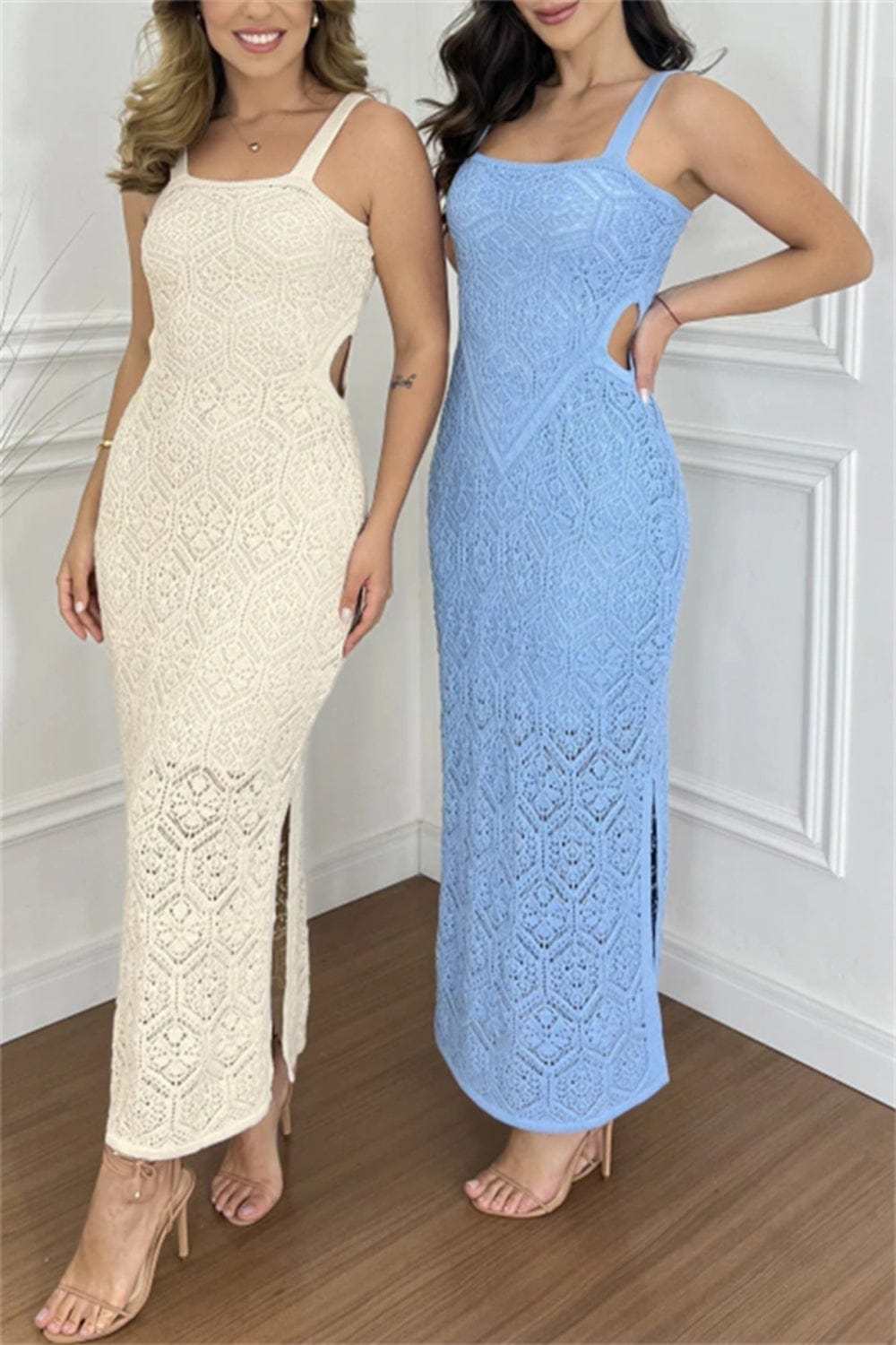 Elysian Glow Backless Dress
