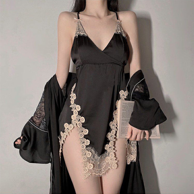 Ladies' Homewear Lace Sling Ice Silk Nightdress