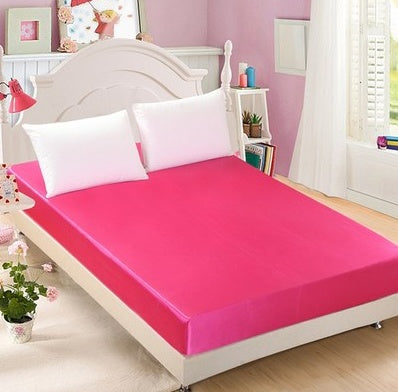 Summer ice silk silk silk bed solid color bed cover bed package bed cover special pillowcase
