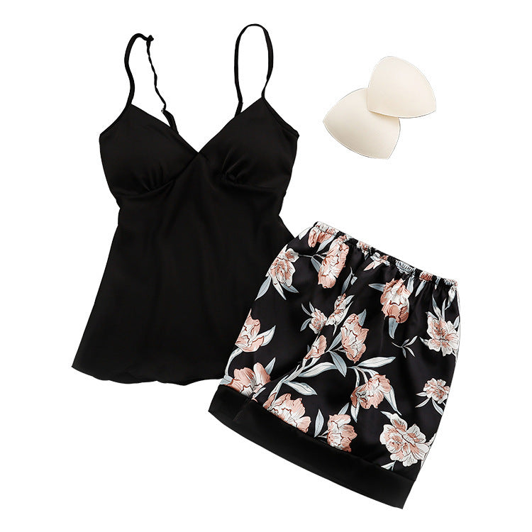 Ice silk print home service suit