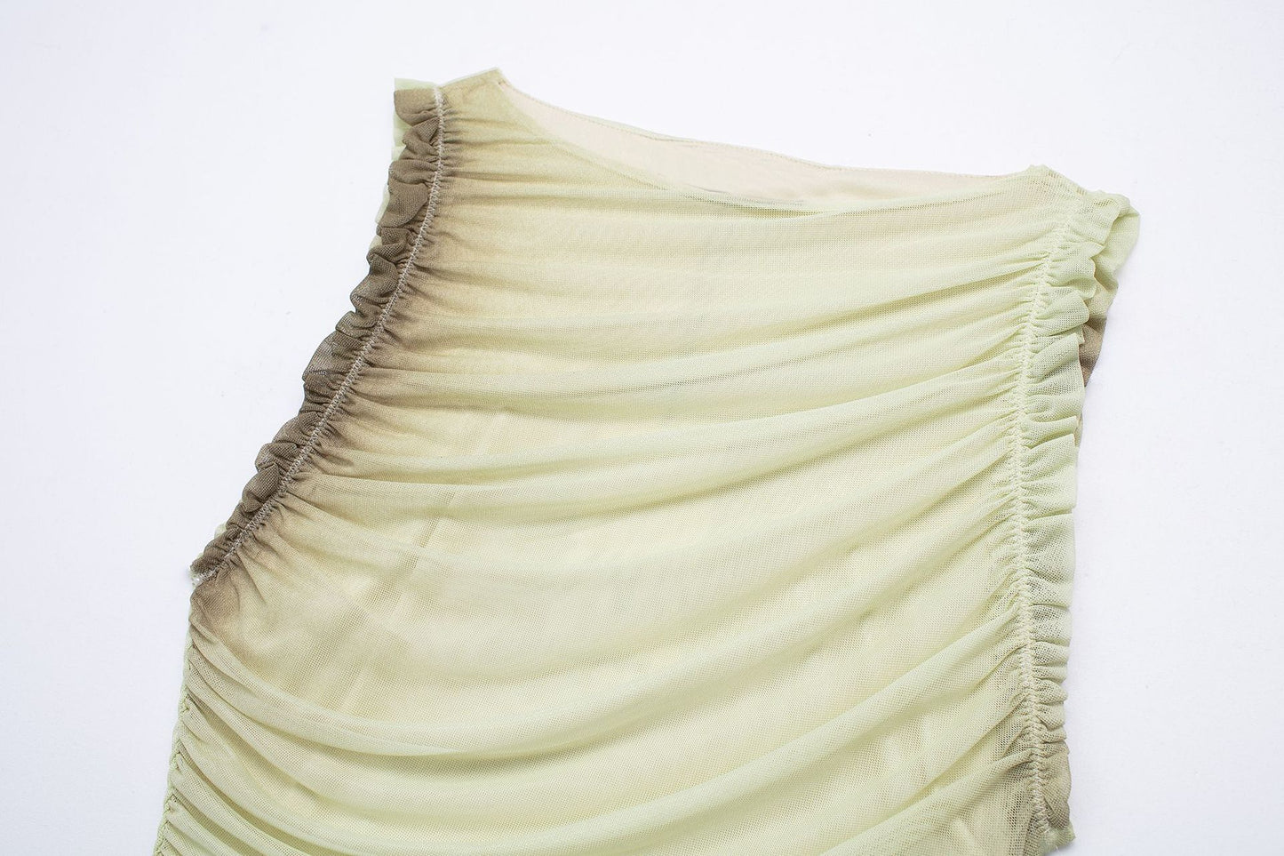 Laminated Decoration Silk Net Printing Dress