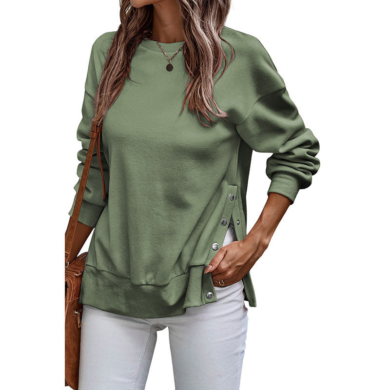 EaseLuxe Relaxed Slit Pullover
