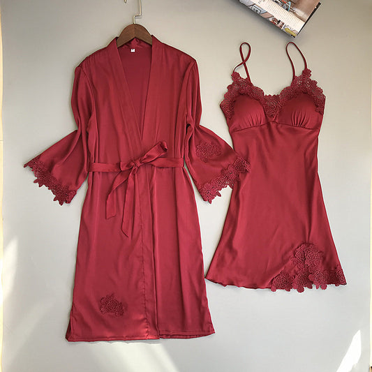 Two piece summer silk halter with breast pad