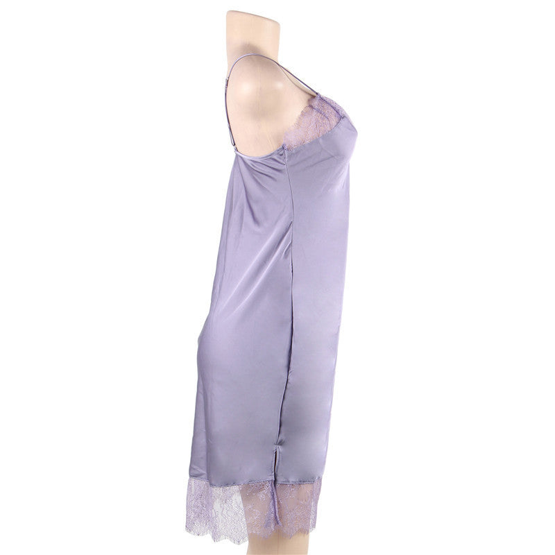 Sexy silk embroidered dress