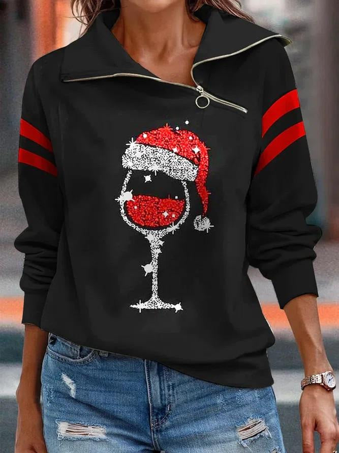 PrintWeave Zip Sweater