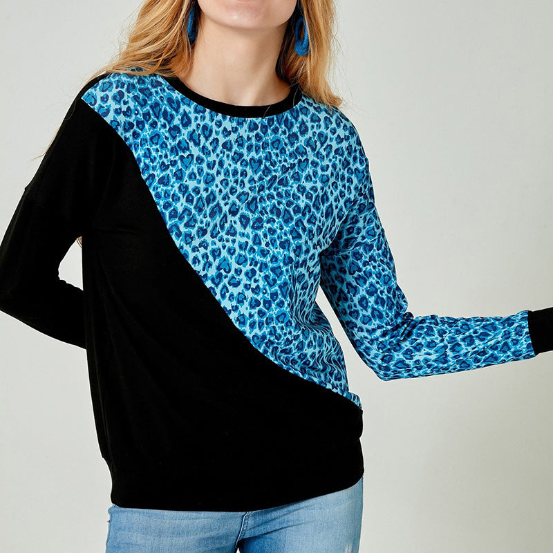 WildStitch Contrast Leopard Sweater