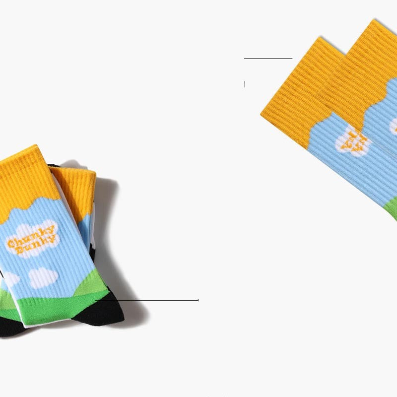 Fashionable Simple Wild Milk Ice Cream Socks