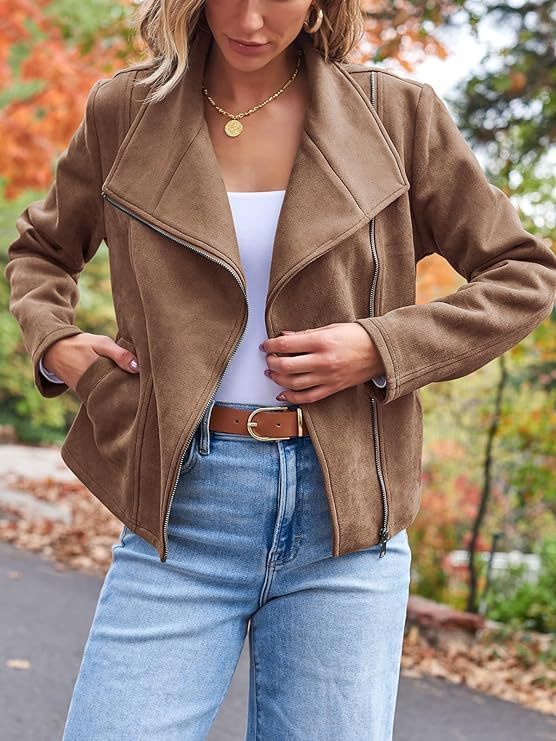 VeluRide Suede Moto Jacket