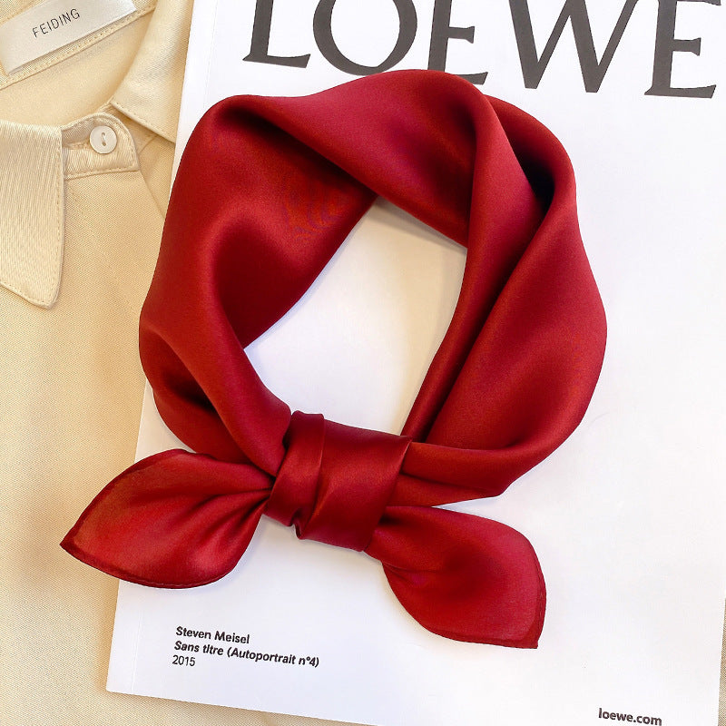 Silk Mulberry Silk Scarf To Protect Cervical Spine Thin Small Square