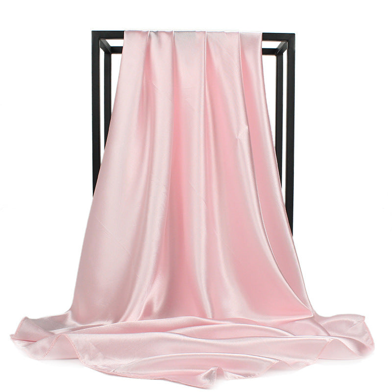 Satin Imitation Silk Scarf Shawl Ladies Headscarf