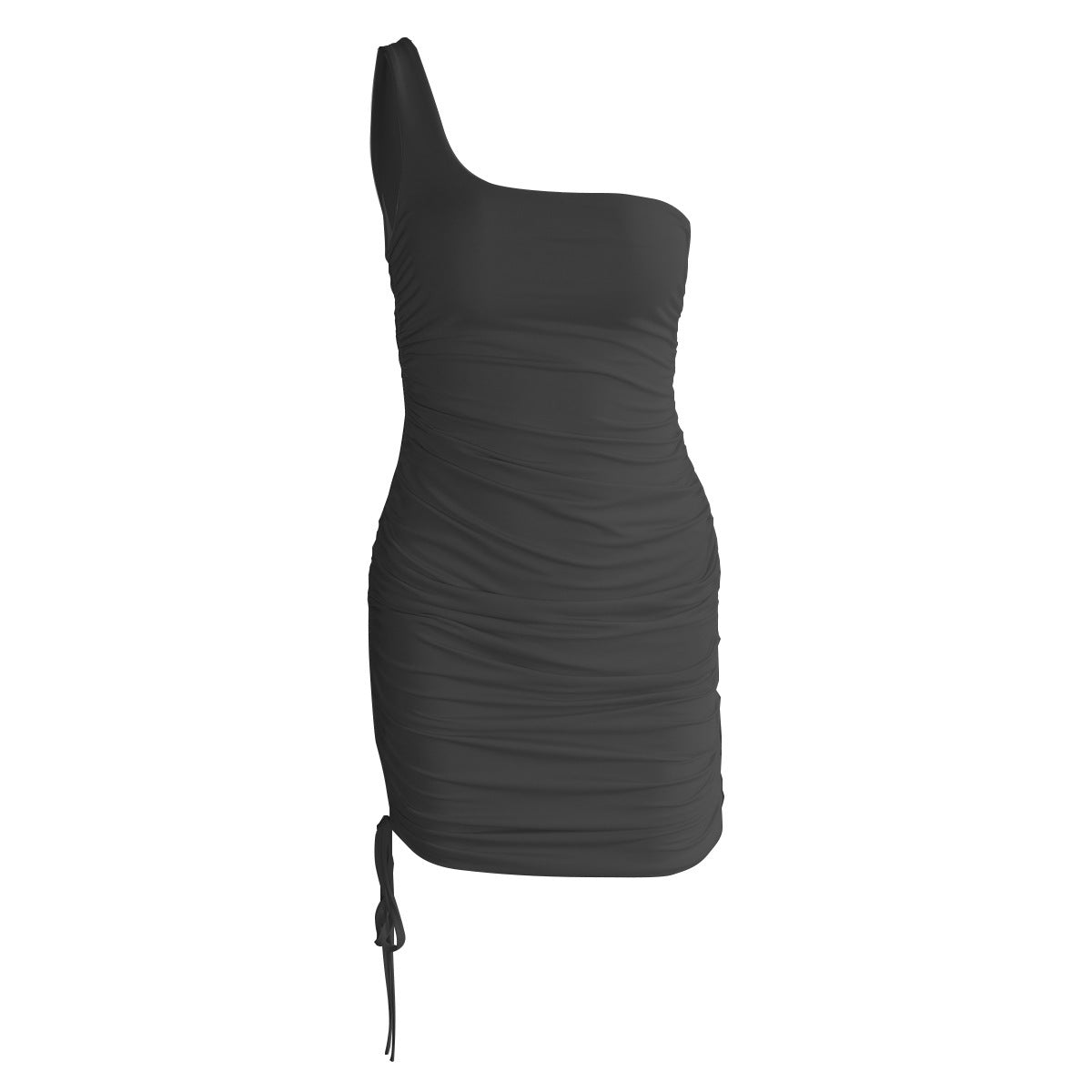 European And American Summer Sexy One-shoulder Sleeveless Silk Pleated Dress