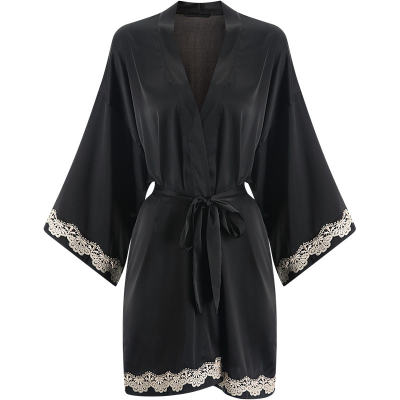 Summer female ice silk nightdress