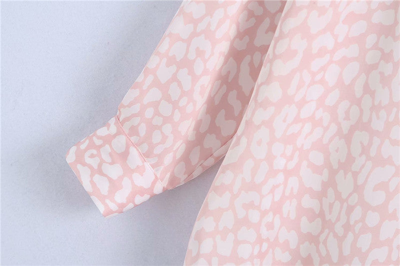 Lapel Long-Sleeved Single-Breasted Silk Shirt Women