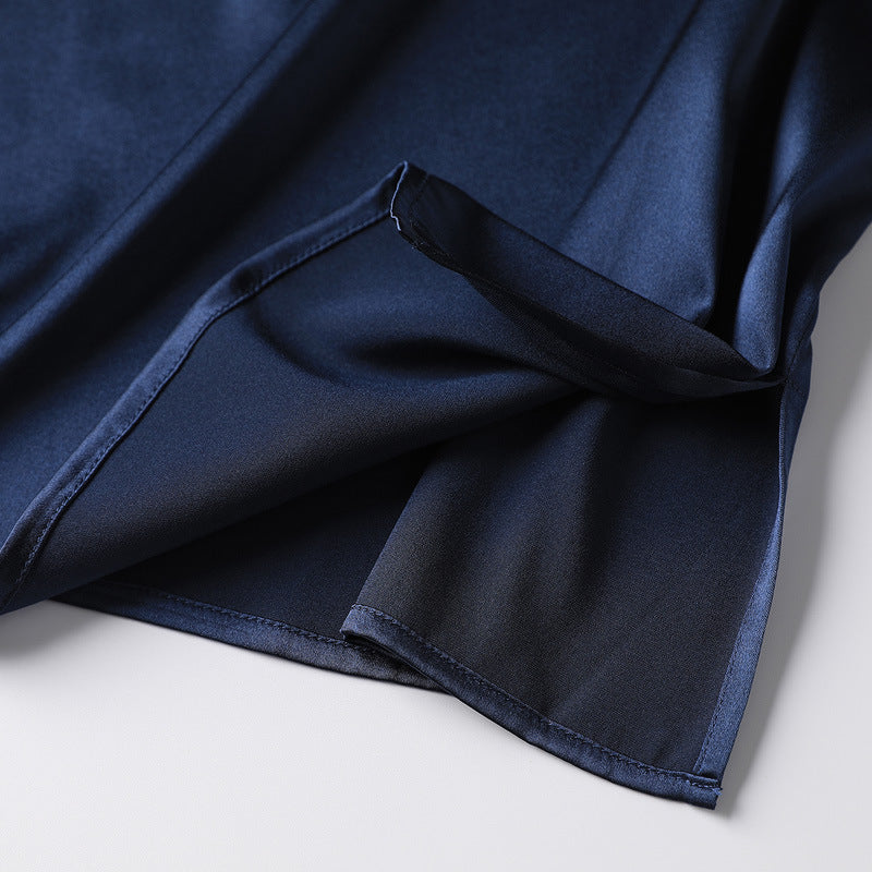 Pure Color Silk Suspender Bottoming Shirt