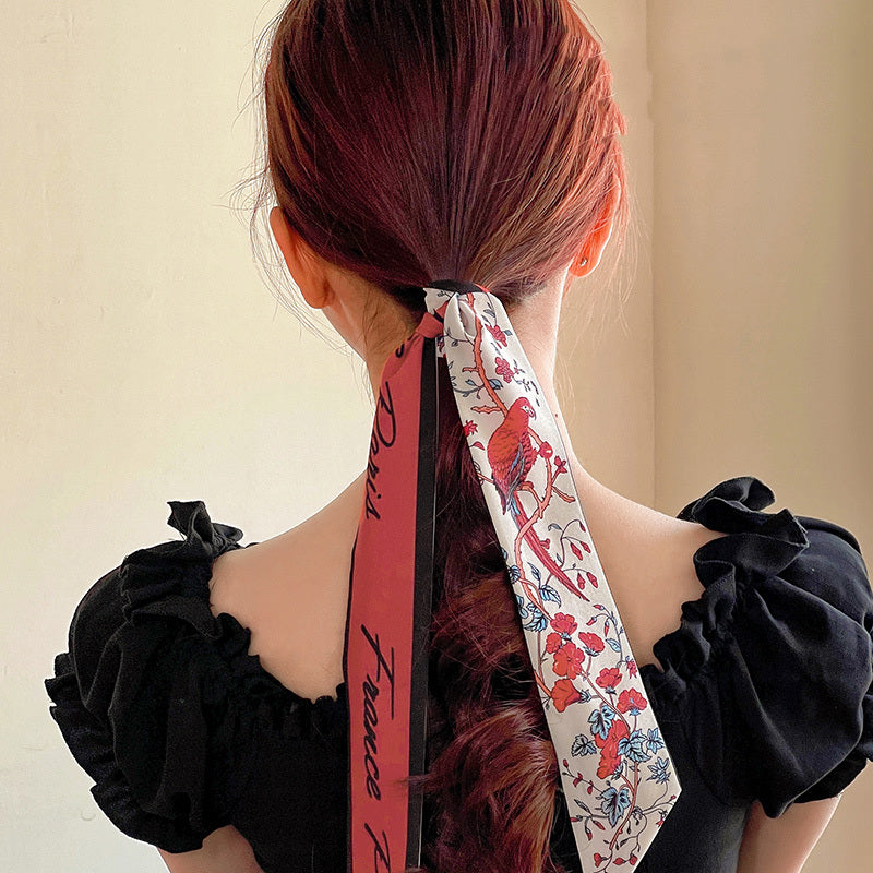 Fashion Printed Women's Silk Scarf Headband