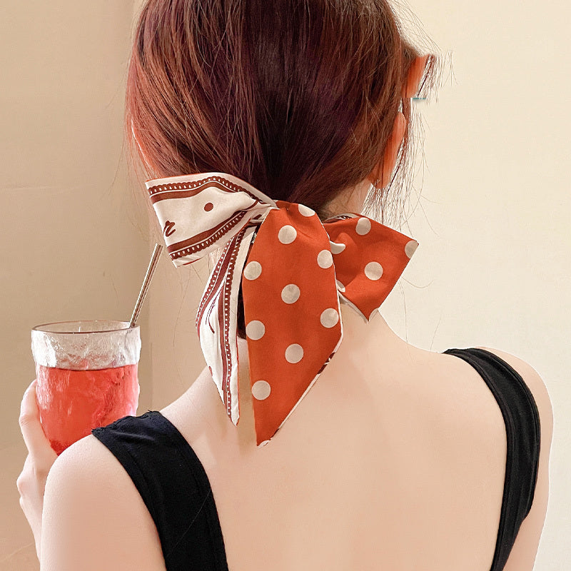 Fashion Printed Women's Silk Scarf Headband