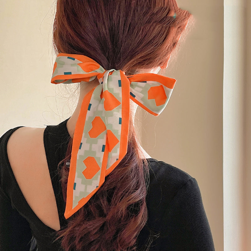 Fashion Printed Women's Silk Scarf Headband