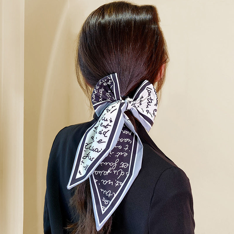 Fashion Printed Women's Silk Scarf Headband