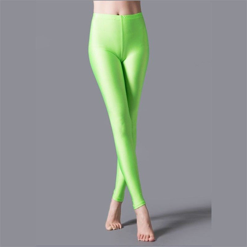 Milk Silk Shiny Pants Outer Wear Leggings Yoga