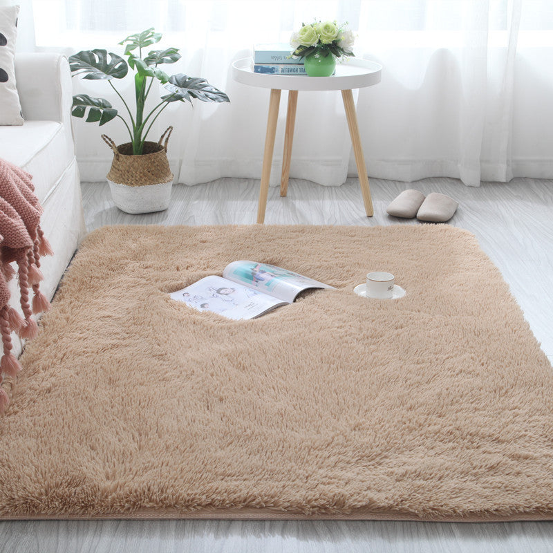 Thick Silk Wool Carpet, Bedroom, Living Room, Coffee Table, Plush Mat