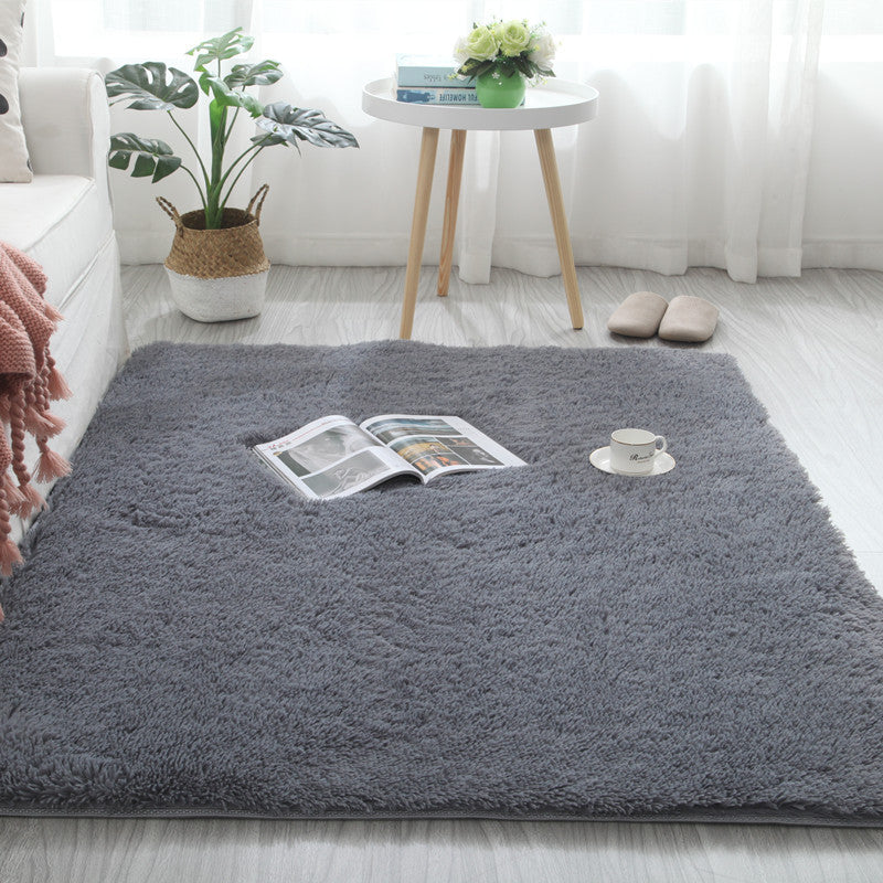 Thick Silk Wool Carpet, Bedroom, Living Room, Coffee Table, Plush Mat