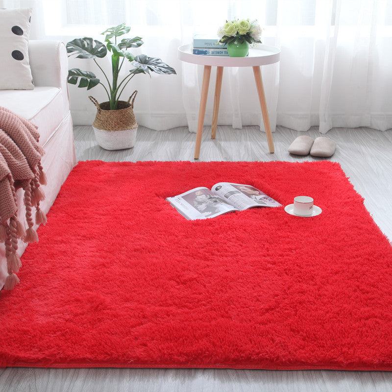 Thick Silk Wool Carpet, Bedroom, Living Room, Coffee Table, Plush Mat