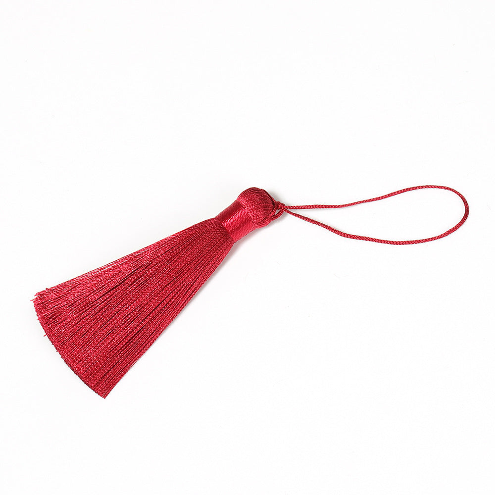 Hanging Ear Classical Fan Pendant Silk Ice Silk Tassel Ornaments