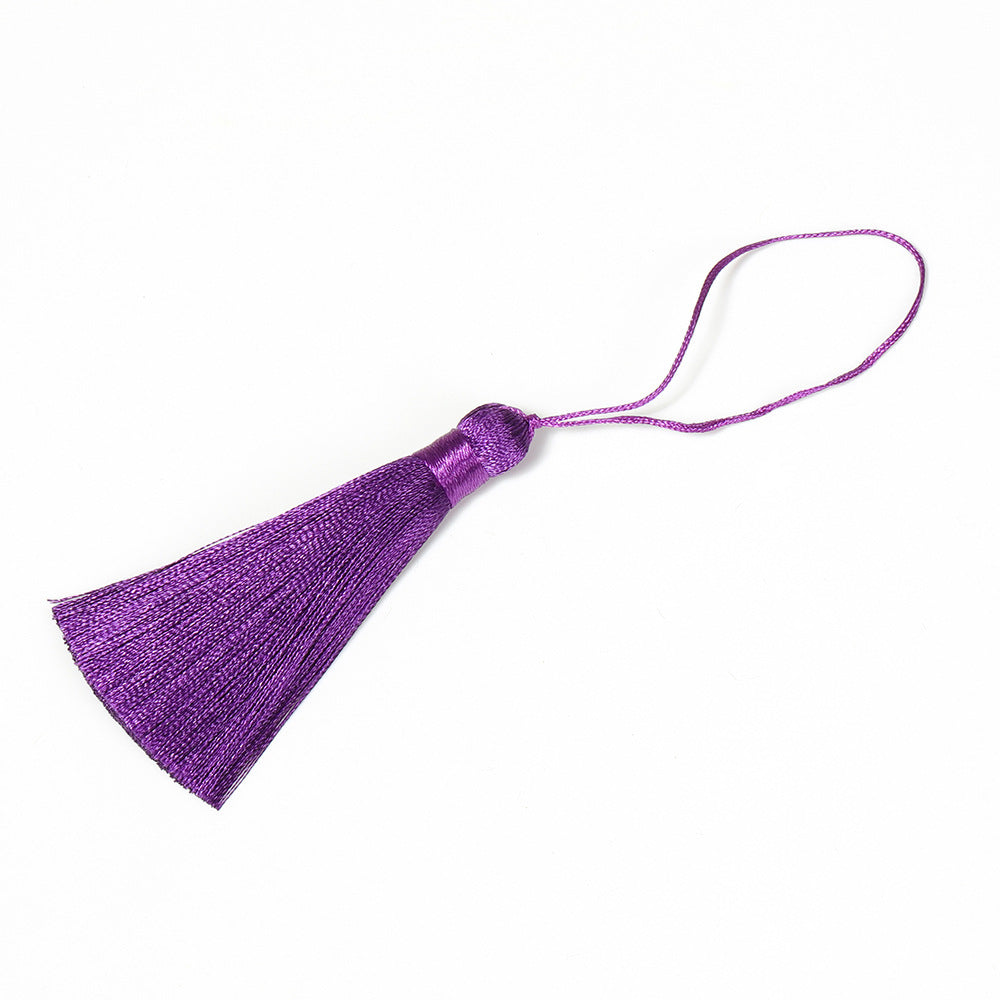 Hanging Ear Classical Fan Pendant Silk Ice Silk Tassel Ornaments
