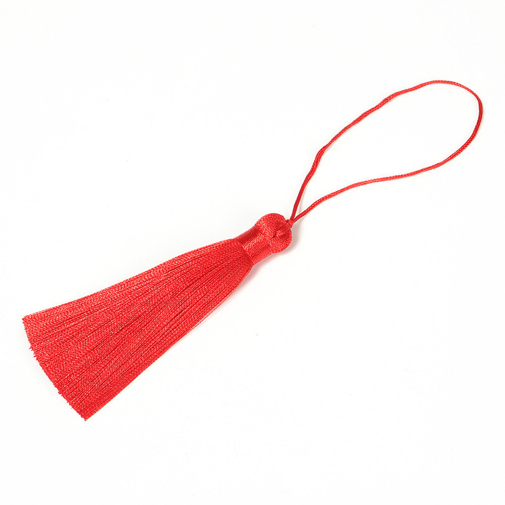 Hanging Ear Classical Fan Pendant Silk Ice Silk Tassel Ornaments